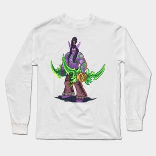 Pixel Illidan Stormrage Long Sleeve T-Shirt